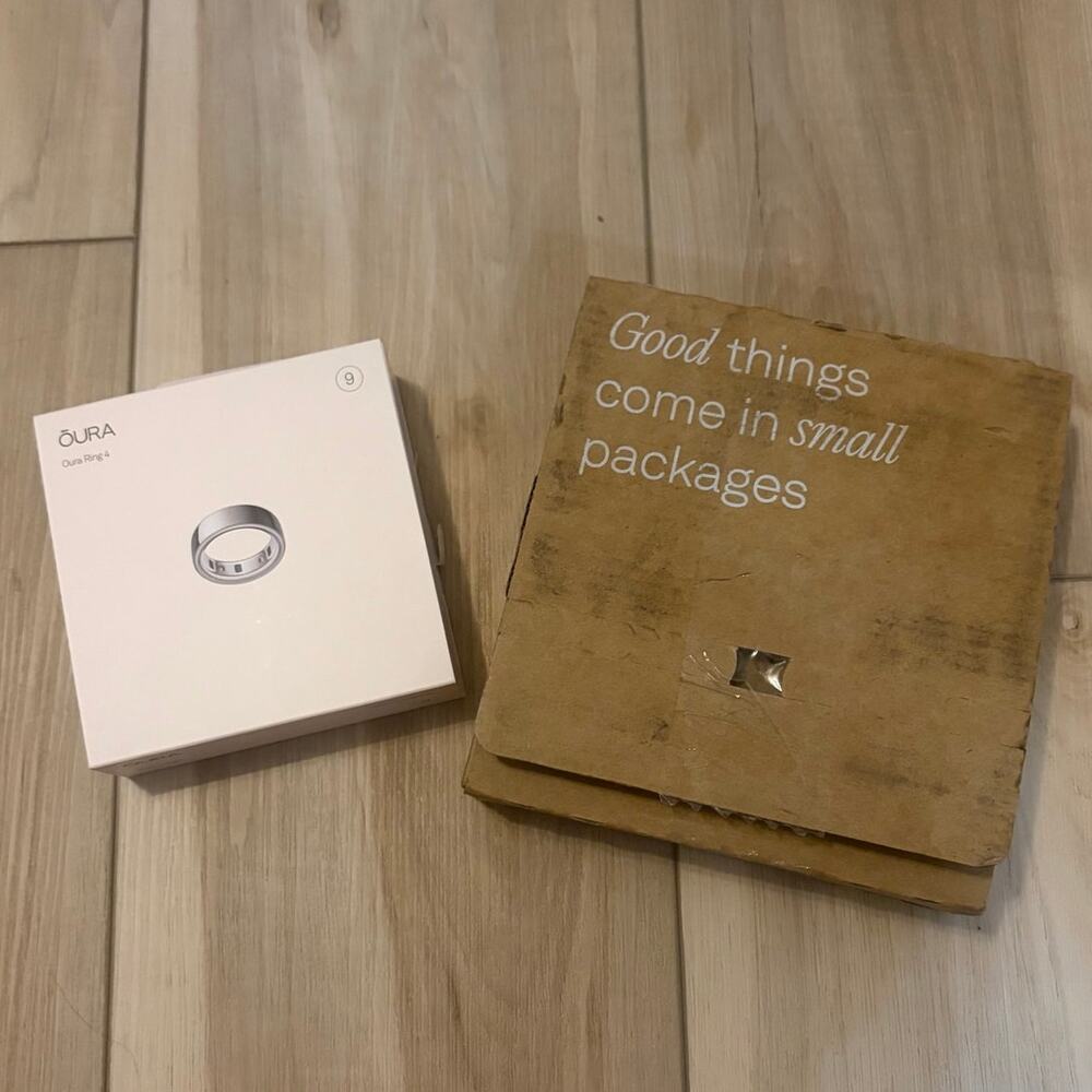NEW Oura Ring Size 9 Silver New in Box Smart Sleep Fitness Health Tracker